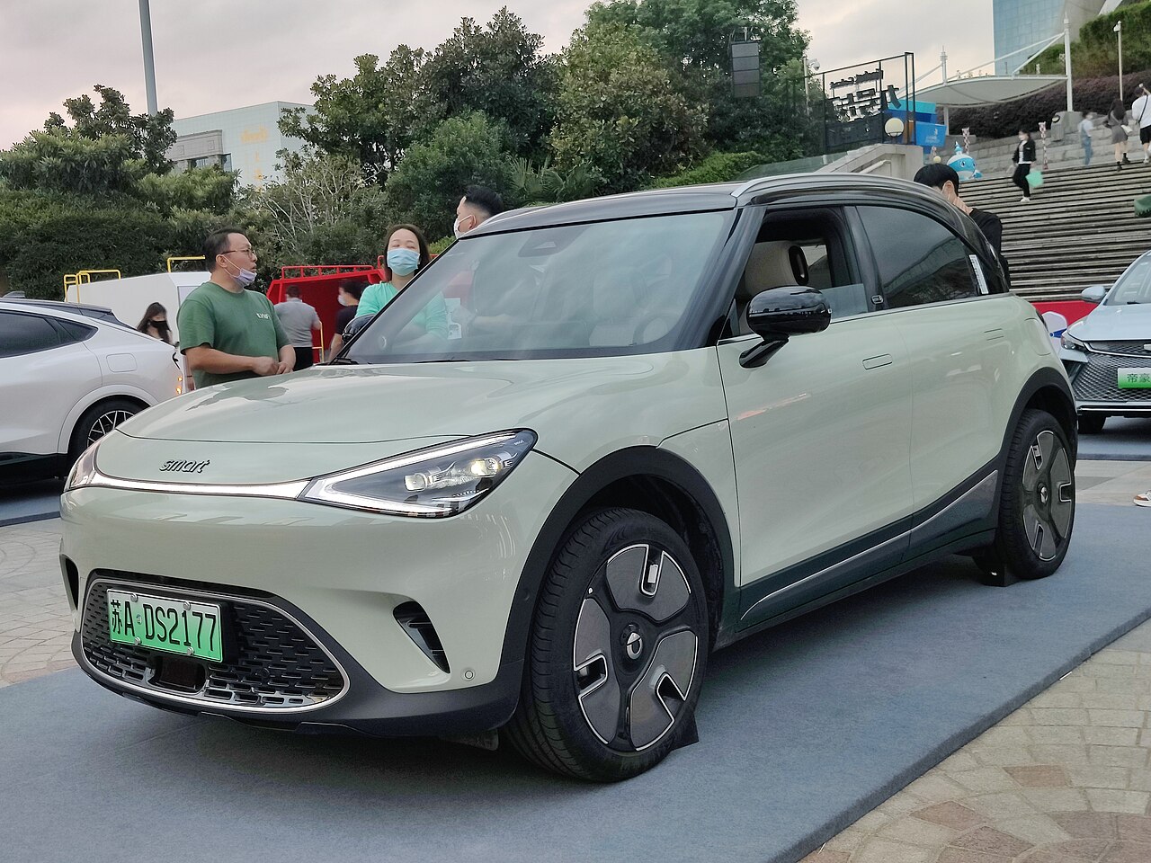 smart #1 (ก่อนปรับปรุงปี 2026) สีเขียวอ่อน มุมหน้าเฉียง ในประเทศจีน