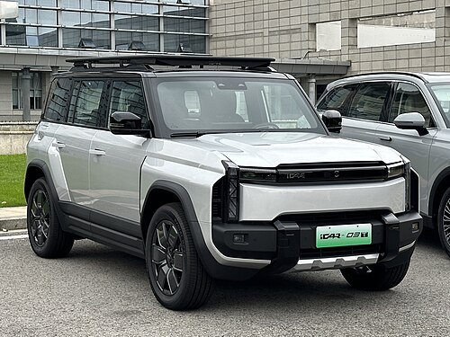 iCar 03T สีเงิน SUV ทรงกล่องจากจีน รถพื้นฐานเดียวกับ JAECOO 6T